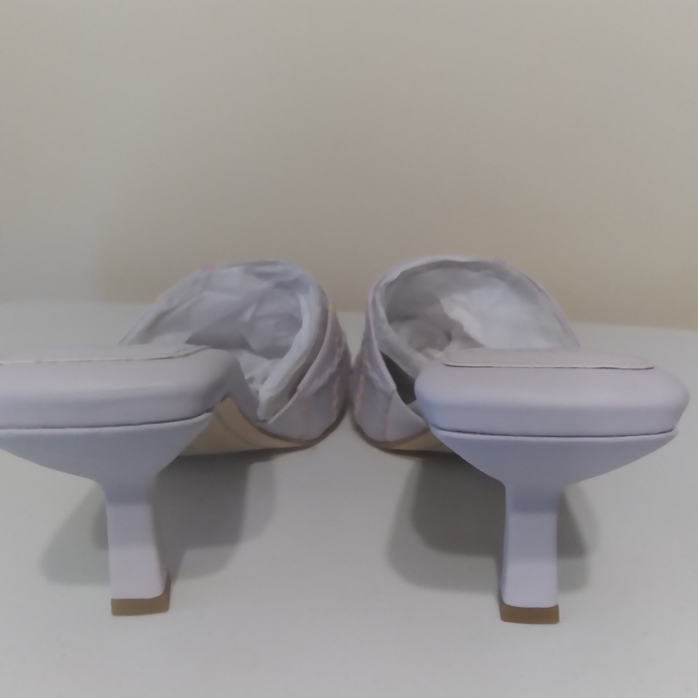 Franco Sarto Leather Kitten Heel Sandal‎ Purple Lavender Size 11 - Picture 9 of 10